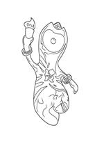 coloring page wenlock torch